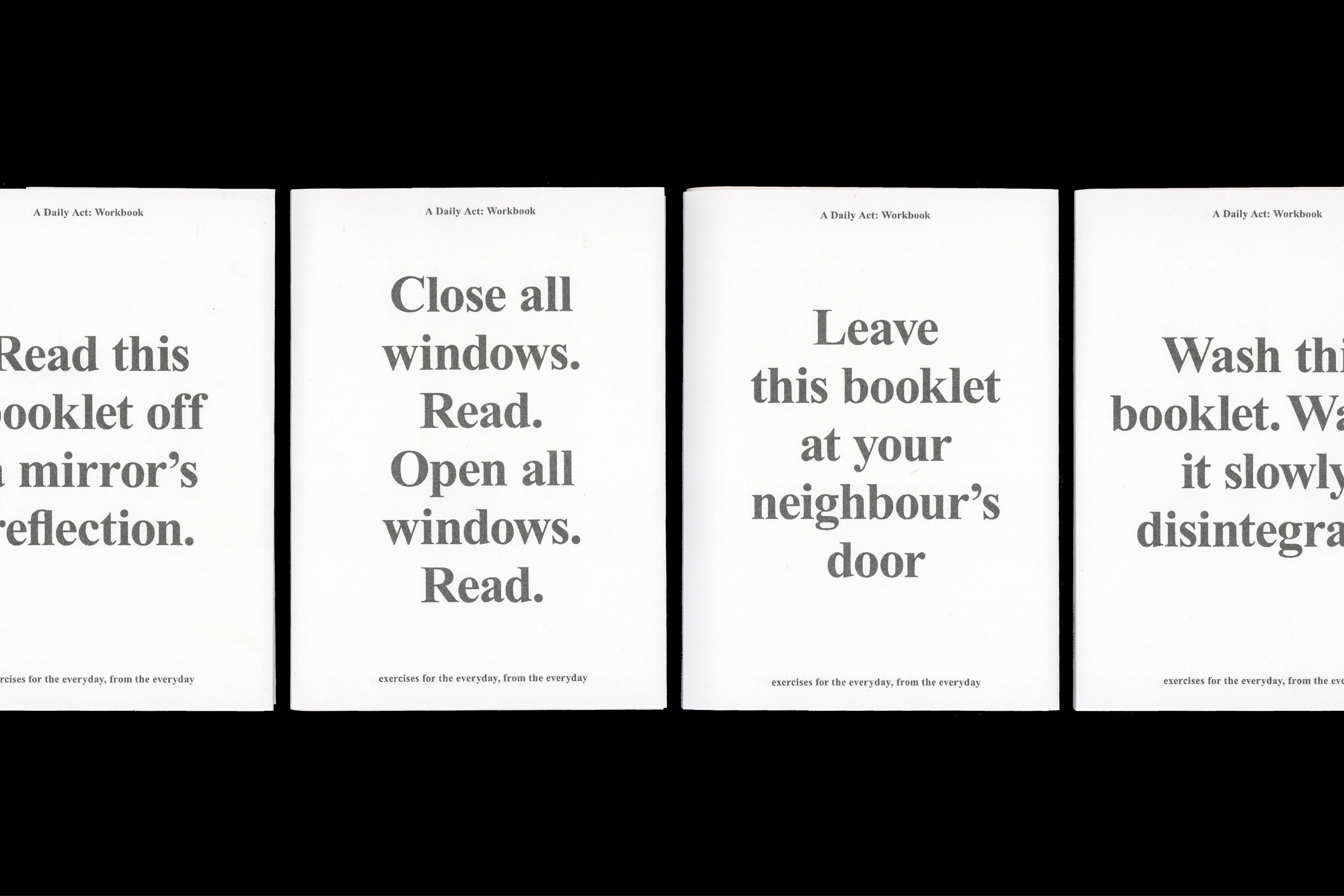 880 A Daily Act   Workbook (project publication), for Atelier HOKO